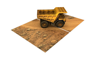 3D Pop up <b>Card</b> Giant Mining Dump Truck on Dirt Road Birthday Greeting <b>Card</b> Amazing Paper Craft Gift for Construction Fans - Product Image 2