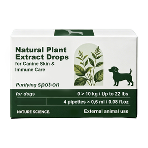 Gouttes topiques à base d'extraits végétaux naturels pour la purification de la peau et le soutien immunitaire des chiens |   Pour petits chiens ≤10 kg / Jusqu'à 22 lb - Product Image 1