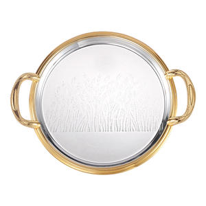 Ensemble de plateaux de service ronds en métal, vente en gros de plateaux de service en métal pour les fournisseurs de restaurants - Product Image 6