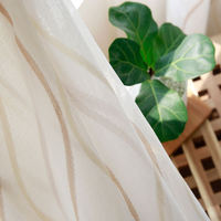 Innermor personnalisé 3D blanc Voile voilages café ondulé conception pour salon chambre salle à manger