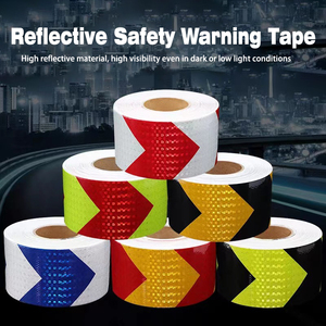 Ruban adhésif acrylique réfléchissant en PVC haute visibilité, imperméable et épaissi pour le contrôle du trafic, la construction routière et la sécurité - Product Image 1