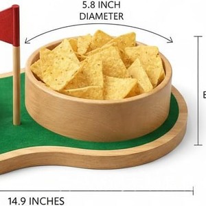Cross-border wooden <b>snack</b> <b>tray</b> with dipping bowl, creative <b>snack</b> <b>tray</b>, dessert cake plate, <b>snack</b> placement plate, desktop - Product Image 4