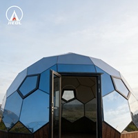 Tente dôme en verre sur mesure 6M/7M/8M, maison de glamping de luxe en plein air pour la famille