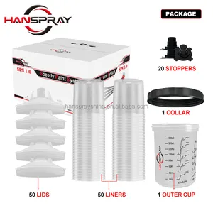 600Ml Hvlp Auto Pp Cups Verf Spuitpistool Cup Coating Verf Mengbeker