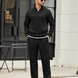 Conjunto Deportivo Casual de Otoño para Hombre COOFANDY, 2 Piezas, Sudadera con Cierre de Cremallera y Pantalones Deportivos de Pierna Ancha - Product Image 2