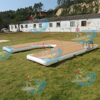 Plateforme de natation gonflable flottante en mousse de teck PVC, point de goutte d'eau, pour yacht, jetski