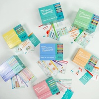 Cartes flash éducatives pour enfants sur l'alphabet des animaux avec impression personnalisée du logo pour l'apprentissage des tout-petits, boîte de rangement en papier double face