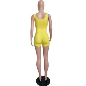 2021 <span class=keywords><strong>ropa</strong></span> <span class=keywords><strong>bonita</strong></span> <span class=keywords><strong>y</strong></span> <span class=keywords><strong>barata</strong></span> para <span class=keywords><strong>mujer</strong></span> Biker Ladies Short 2 conjunto de dos piezas traje Jogger sudadera conjuntos de verano para <span class=keywords><strong>mujer</strong></span> - Product Image 4