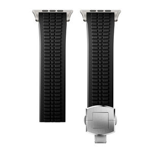 Correa de reloj de tendencia para 10 a 4 <span class=keywords><strong>SE</strong></span> Ultra 21 Smartwatch Band Fluorine Rubber Double Snap Buckle Strap - Product Image 4
