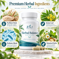 Complément alimentaire pour l'équilibre du côlon, capsules à base de fibres végétales et de probiotiques pour la santé digestive et le nettoyage intestinal, marque privée, OEM ODM