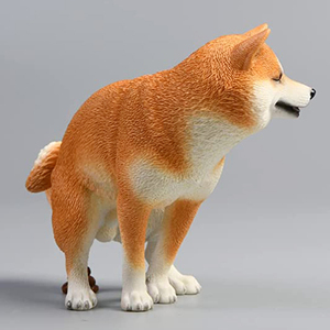 Figura de animal de imitación, accesorio creativo personalizado para el hogar, figurita de poliresina, Media sentadilla, <span class=keywords><strong>shiba</strong></span> <span class=keywords><strong>inu</strong></span>, <span class=keywords><strong>estatua</strong></span> de perro - Product Image 2