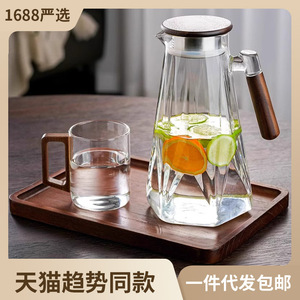 Pichet à thé en verre avec base numérique, grande capacité 1,5 L, pour usage domestique, design de tasse droite - Product Image 2