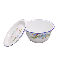Cazuela de fabricante de China, cubierta de olla, Setenamel, esmalte, cuenco para dedos