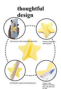Elegante Supporto Portatile per Telefono <span class=keywords><strong>a</strong></span> Forma di Lucidalabbra con Adesivo Posteriore, Porta Rossetto/Balsamo Labbra in Silicone <span class=keywords><strong>a</strong></span> Stella, Modello Moni SNE-122302 - Product Image 4