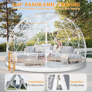 12ft vườn <span class=keywords><strong>Dome</strong></span> LềU Nhà Cắm Trại Lều nâng cấp ngoài trời rõ ràng nơi trú ẩn trắc địa <span class=keywords><strong>Dome</strong></span> 5-7 người cho sân sau patios - Product Image 6