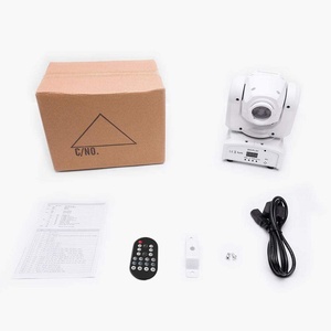 Faro da Palco Gobo UKing da 50W a Testa Mobile con Telecomando e Scocca Bianca, LED DMX per Discoteca, Matrimonio, DJ, Feste e Ballo - Vendita all'Ingrosso - Product Image 6