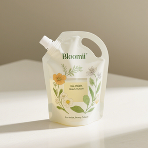 Bolsa de Caño reciclable personalizada, bolsas para apretar a prueba de humedad, bolsas de caño de plástico con ventana para bolsa de champú - Product Image 5