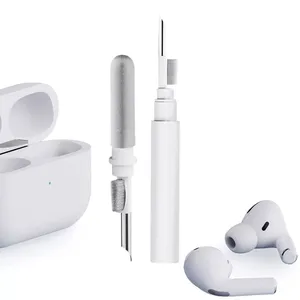 Le plus récent casque portable écouteurs boîte brosse outil de nettoyage pour air pod oreillette kit de nettoyage nettoyant 2024