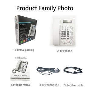 <span class=keywords><strong>Téléphone</strong></span> <span class=keywords><strong>fixe</strong></span> filaire avec fonction mains libres et identification de l'appelant pour bureau et hôtel, téléphones filaires LAN PSTN KX-TS880MX - Product Image 3
