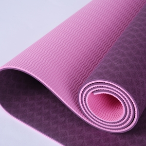 Fabbricazione di fabbrica antiscivolo durevole Tpe Pilates <span class=keywords><strong>viola</strong></span> doppio strato eco-friendly Tpe <span class=keywords><strong>Yoga</strong></span> Mat 6mm - Product Image 1