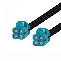 Kabel Rakitan Multi FAKRA 4/5/6 Jalur Kabel Data Otomotif HSD LVDS ADAS Harness Distribusi Sinyal Kamera 50 Ohm Ganda