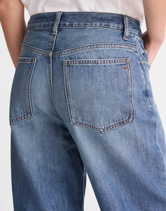 Jean ample décontracté taille haute en denim délavé pour femme, coupe large et décontractée pour le quotidien - Product Image 6