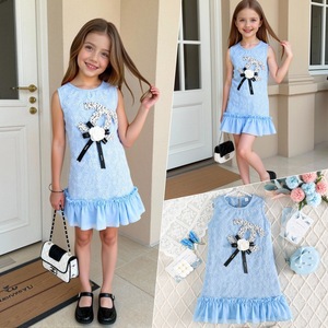 Summer Light Luxury <b>Small</b> Fragrant Style Sleeveless Dress With Three-dimensional Flowers and Fresh Western Style Skirt - Product Image 2