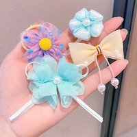 Mignonne princesse Super fée fleur arc épingle à cheveux 5cm en plastique tissu pince à cheveux pour filles frange super héroïne inspiré accessoire pour