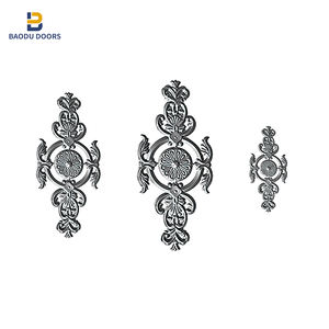 Baodu الحديد الزهر الزهور والأوراق ل بوابة مشغولة من الحديد الحلي إكسسوارات سياج الحديد الزهر spearheads ، درابزين طوق - Product Image 4