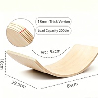 Tabla de Equilibrio de Madera Maciza, Ecológica, No Tóxica, Resistente y Portátil, para Niños, Bebés, Yoga, Fitness, Entrenamiento Sensorial Montessori