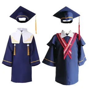 New kindergarten bachelor dress children doctor dress cap graduation photo clothing primary school children graduation dress