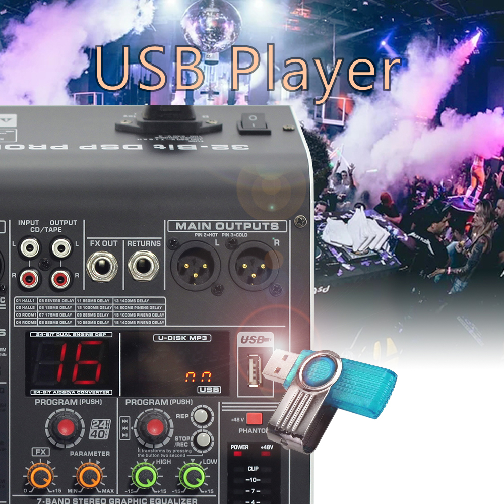 GAX-MC6 Dual DSP Digital Audio Mixer with WiFi Control, 6-Channel