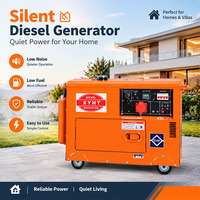 Generator Diesel Portabel 3KW Baru, Berpendingin Udara, Rendah Kebisingan, Mudah Dioperasikan, Daya Cadangan Handal untuk Penggunaan Rumah Tinggal/Villa