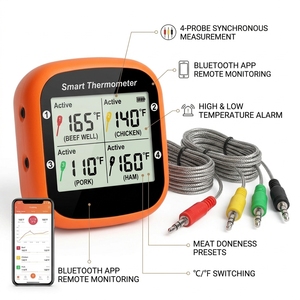 Wireless Smart BBQ <b>Thermometer</b> 4 Probe <b>Digital</b> Food Temperature Meter APP Monitoring for Grilling Cooking - Product Image 2