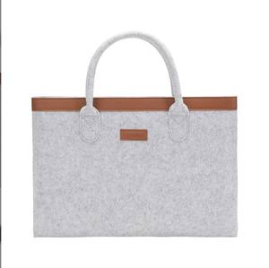 Sac pour ordinateur portable en feutre de polyester de grande capacité, pliable, durable et portable pour un usage quotidien au bureau - Vente directe d'usine - Product Image 2