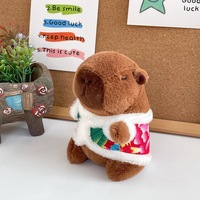Fruit mignon Capybara en peluche porte-clés réaliste Capybara animaux en peluche jouet en peluche avec tortue sac à dos pendentif pour enfants sac