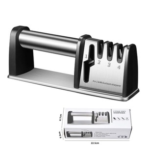Meilleur <span class=keywords><strong>aiguiseur</strong></span> de couteaux de cuisine 4-en-1 fonctionne efficacement sur les ciseaux de couteaux en acier à fruits - Product Image 1