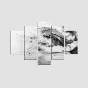 Abstract Gray Smoke <b>Canvas</b> Print: Modern Minimalist <b>Wall</b> Art,SET OF 5 <b>CANVAS</b> - Product Image 2