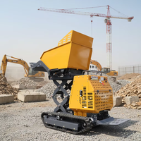 Super bas prix personnalisé 870kg mini dumpers brouettes à essence petit site de piste hydraulique dumper sur chenilles