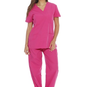 Uniformes de Hospital para Mujer, Conjuntos de Uniformes Médicos con Seis Bolsillos (Cuello en V con Pantalón Cargo), Pantalones de Pierna Recta con Seis Bolsillos - Product Image 2
