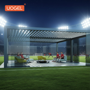 Pergola motorisée en aluminium exclusive 2026, pour jardin, terrasse, gazebo, résistante au vent, imperméable, respectueuse <span class=keywords><strong>de</strong></span> l'environnement, moderne, extérieur - Product Image 1