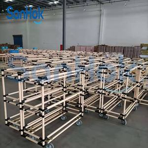 0,8/1,0/1,2/1,5/1,8/2,0mm de espesor Anti-estática gravedad azul ABS recubierto hacia el tubo de <span class=keywords><strong>flujo</strong></span> Rack para FIFO Rack - Product Image 4