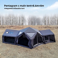 Tente Pentagram S Ridge 4 saisons, style hub, prête à l'emploi, coupe-vent, imperméable, durable, pour le camping familial en plein air