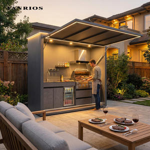 Isla de Barbacoa Moderna de Lujo al por Mayor, Cocina Exterior de Aluminio de Alta Calidad, Parrilla de Gas para Barbacoa, Horno para <span class=keywords><strong>Pizza</strong></span> - Product Image 1