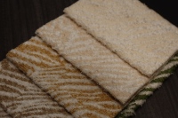Tapis de canapé en chenille jacquard écologique 100% polyester à motif zèbre ondulé, peluche haute densité, doux, pour décoration intérieure, multicolore