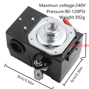 Interruptor de Presión para Compresor de Aire, 90-120 Psi, G1/2, SPST, Eléctrico - Product Image 2