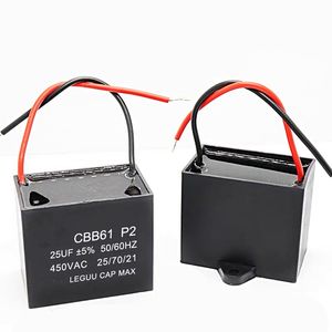 <span class=keywords><strong>Precio</strong></span> al por mayor: Condensadores <span class=keywords><strong>CBB61</strong></span> de 25UF 450V, <span class=keywords><strong>CBB61</strong></span> de 1.2UF para arranque de motor de ventilador de techo, condensadores de 2.5UF para ventilador. - Product Image 1