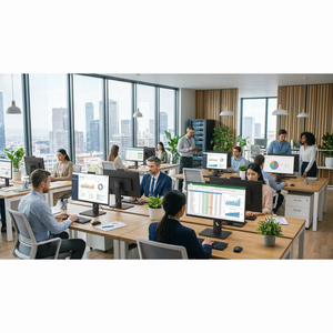 PC tout-en-un 23,8 pouces avec webcam rotative, ordinateur de bureau AIO, Intel Core i5 i7, 16 Go, SSD 512 Go, Windows 11 Business Office - Product Image 5