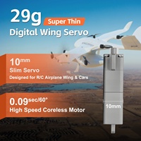 Servo numérique DHV813, boîtier entièrement en aluminium, 10 mm de finesse, moteur sans noyau de 29 g, pour aile de drone, avion, planeur RC