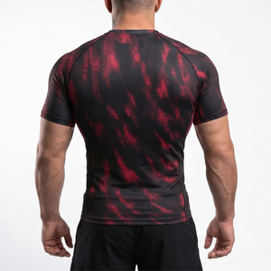 Rash Guard BJJ a Maniche Corte con Logo Personalizzato, Senza <span class=keywords><strong>Gi</strong></span>, per Grappling e Jiu Jitsu, Prezzo di Fabbrica - Product Image 5